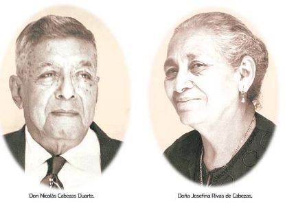 Don Nicolás Cabezas Duarte y Josefina Rivas de Cabezas